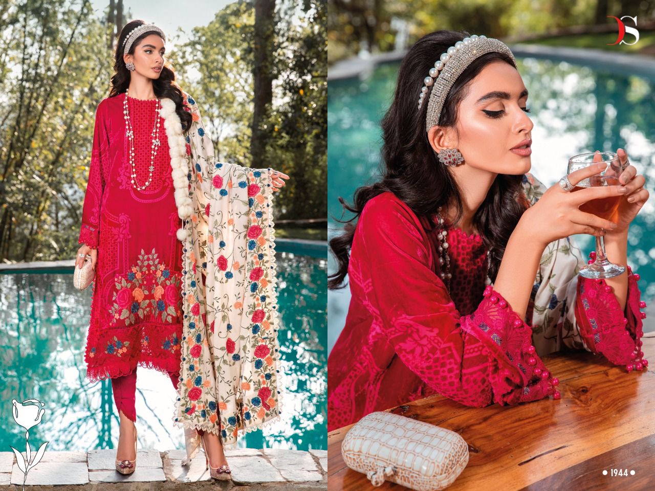 Deepsy Maria B Lawn 22 Vol 4 Ethnic Wear Embroidery Wholesale Pakistani Salwar Suits
